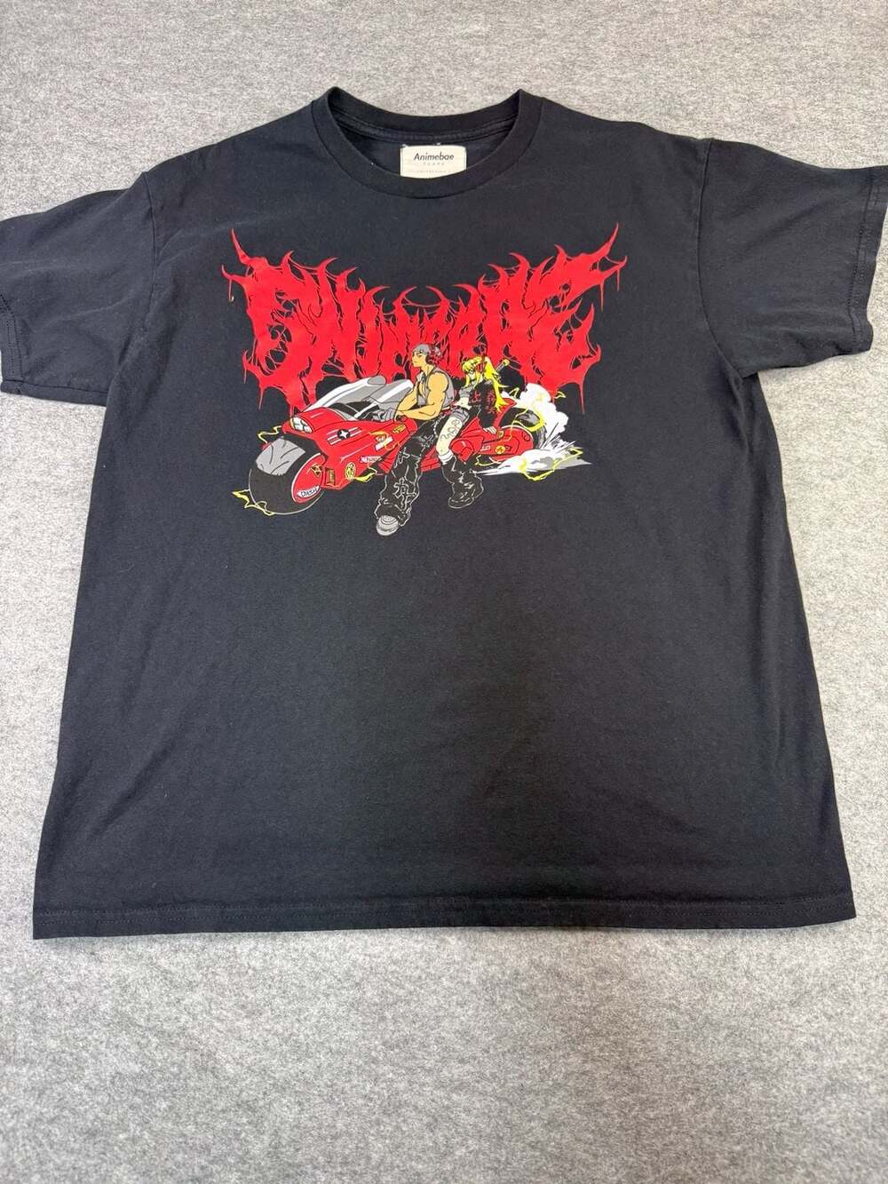 Animebae Collection 1 T-Shirt Size Large Black Motorcycle Anime
